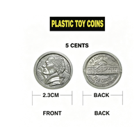 Pièces de monnaie en USD, pièces de centimes, pièces de monnaie en USD, jouets pour jouer à faire semblant, pièces de monnaie, accessoires d'apprentissage