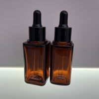 Emballage cosmétique Taolin, flacon carré en plastique pour huile essentielle, soin de la peau, sérum, 30 ml, 50 ml, flacon compte-gouttes en PETG brun, personnalisé pour les cheveux et le visage