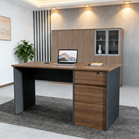 Petit bureau moderne en bois avec tiroir, assemblage facile, durable, compact, table d'ordinateur pour la maison, la chambre d'étudiant
