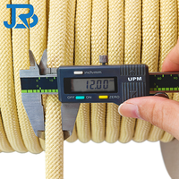 Yüksek Mukavemetli Örgülü Aramid Elyaf Halat 10mm 12mm 16mm Isıya Dayanıklı Aşınmaya Dirençli Kevlar Kaldırma ve Askı Kullanımı İçin