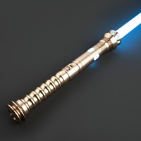 Pedang Laser Nexussabers Berbahan Paduan Aluminium, Pegangan Logam, untuk Duel Berat, Lampu LED RGB Berkedip, 16/34 Suara Efek, Pedang Blaster, Mainan Menyala