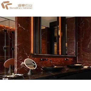 Table basse / murs de salle de bain en marbre rouge bulgare - Product Image 1