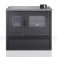 Poêle à bois de haute qualité avec plaque de cuisson en acier au carbone, chauffage autonome pour cuisine domestique