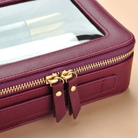 Étuis à cosmétiques en cuir PVC transparent de luxe, sac de maquillage, de beauté, prenant en charge le LOGO personnalisé pour les femmes, livraison gratuite