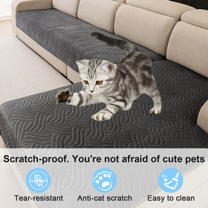 Coussin de canapé en peluche courte, anti-griffures, antidérapant, doux et épais, protection de meubles pour salon, adapté aux animaux domestiques - Product Image 3