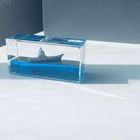 Nouveauté Cadeaux Insubmersible Bateau Modèle Jouets Le One Piece Navire Acrylique Liquide Dérive Bouteille Papier Poids