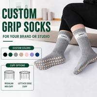 Chaussettes de Pilates antidérapantes personnalisables de qualité supérieure pour femmes, à faible MOQ, idéales pour le yoga et la barre, pour le sport
