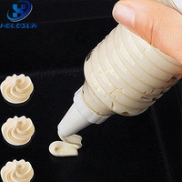 Kit de Décoration de Gâteaux DIY Écologique Personnalisable avec Stylo à Crème et Douilles Manuelles en Plastique pour Pâtisserie Artisanale Domestique