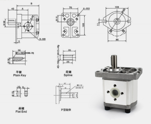 Mini pompe <span class=keywords><strong>hydraulique</strong></span> à engrenages haute pression CBN CBN-F304/F308/F312 12 cm 5 HP pour petits systèmes hydrauliques - Product Image 6