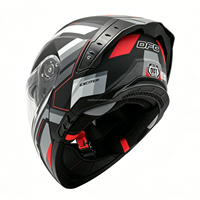 Casque de moto modulaire Moto Factory avec éclairage d'avertissement LED, homologué DOT, compatible Bluetooth, double visière