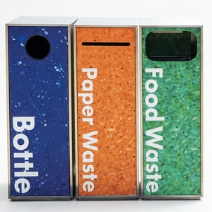 Reliable Eco-Conscious Recycled Litter <b>Bin</b> with Custom Logo for Urban Public Spaces - Product Image 2