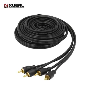 Factory hot sell car stereo cable high quality car audio amplifier refit cable 2R-2R plug RCA cable