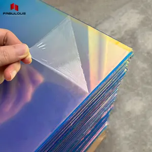 FABULOUS Factory price customized hologram iridescent acrylic board rainbow furniture 4mm magic acrylic sheet