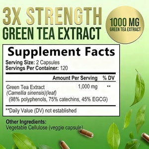 Capsules d'extrait de thé vert OEM/ODM, complément alimentaire pour booster l'énergie et soutenir l'immunité, durée de conservation de 24 mois pour adultes - Product Image 2