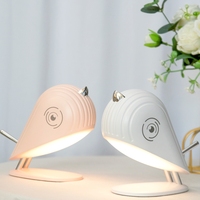 Mini lampe moderne rechargeable LED pour oiseaux, lampe de chevet créative pour la maison avec alimentation CC réglable sans fil