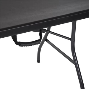 Tables pliantes rectangulaires <span class=keywords><strong>en</strong></span> plastique HDPE robustes de 240 cm (8 pieds) noires, pliables au centre, pour ordinateur <span class=keywords><strong>portable</strong></span> et événements, vente <span class=keywords><strong>en</strong></span> gros - Product Image 4