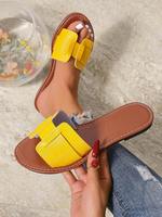 Sandales plates à bout ouvert pour femmes, à larges brides, respirantes, pour l'été et la plage, vente en gros, faible MOQ