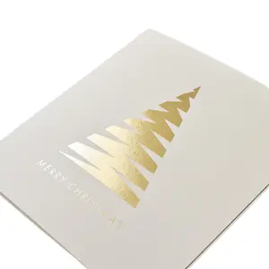 Impression personnalisée Feuille d'or Mini carte-cadeau de Noël Carte de vœux