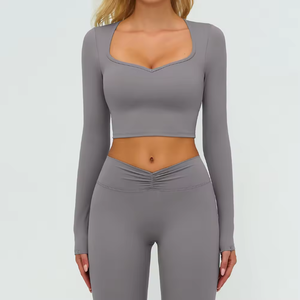Custom Sleeve <b>Yoga</b> <b>Jacket</b> Breathable Polyester/Nylon Plus Size Front Fit Regular Solid Color Simple Style - Product Image 6