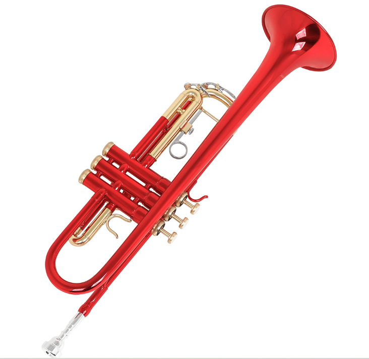 SLADE B-flat Brass Trumpet - Beginner-Friendly Gold Lacquered