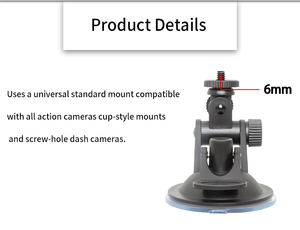 Suporte Universal para DVR de Carro com Ventosa, Montagem Rotativa 360, Suporte para Câmera GPS e Telefone, Acessórios para Painel e Para-brisa - Product Image 5