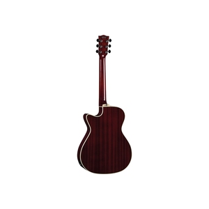 Guitares acoustiques EKO GUITARS - NXT A100ce See Through Red, table en épicéa, dos et côtés en acajou, manche en acajou, touche en roupana. - Product Image 2