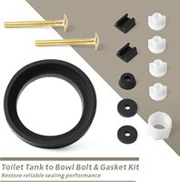 99-660 Tank to Bowl Bolt & Gasket Kit for Gerber | Toilet Repair Assembly for Gerber Avalanche AV2889X WS2889X LS28890 Tank