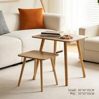 Table basse en bois massif minimaliste arquée Fullsummer, piédestal décoratif créatif pour salon