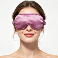 Masque de sommeil en satin élastique personnalisé double face pour la sieste au déjeuner, masque oculaire respirant pour dormir