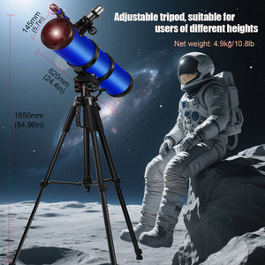 Télescope réflecteur newtonien 114 mm d'ouverture avec trépied réglable pour l'observation des étoiles et de l'espace profond - Product Image 1