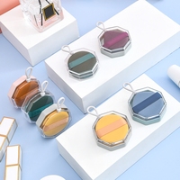 Boîtes d'emballage portables pour petits puffs à poudre, boîtes d'emballage en plastique anti-poussière avec couvercle transparent pour outils de maquillage