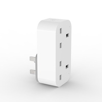 Enchufe Inteligente Wifi 103UK de 13A con Medición de Energía, Estándar Británico, Control Remoto, Compatible con Tuya y Alexa, Enchufe de Pared Multi-Puerto