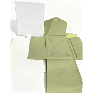 <b>Rectangular</b> Paper <b>Watch</b> Box with Green Inner Pouch and Storage Case for Dustproof Protection - Product Image 5