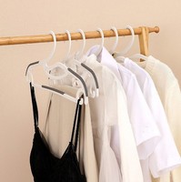 Einlagige Kunststoff-Kleiderbügel, rutschfest, spurlos, verdickt, für trockene und nasse Kleidung, für Zuhause und Wohnheim, keine Schulterbügel