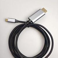 Nuevo Cable USB-C a DP Macho, Adaptador de Video HD 4K 60Hz 32Gbps para Teléfono, Tableta, Monitor, Proyector con Cubierta de Nailon y PVC