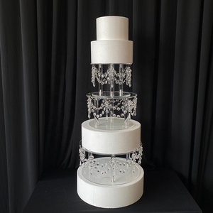 Vassoio Rotondo in Acrilico Trasparente <span class=keywords><strong>per</strong></span> Torte, Espositore <span class=keywords><strong>per</strong></span> Dessert <span class=keywords><strong>Fai</strong></span>-<span class=keywords><strong>da</strong></span>-<span class=keywords><strong>Te</strong></span> <span class=keywords><strong>per</strong></span> Matrimoni, Supporto Circolare in Acrilico <span class=keywords><strong>per</strong></span> Esposizione Torte - Product Image 4