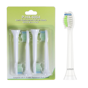 Lot <span class=keywords><strong>de</strong></span> 4 têtes <span class=keywords><strong>de</strong></span> <span class=keywords><strong>brosse</strong></span> <span class=keywords><strong>de</strong></span> rechange YBK, poils DuPont, compatibles avec HX6064, adaptées à la plupart des modèles, têtes <span class=keywords><strong>de</strong></span> <span class=keywords><strong>brosse</strong></span> à dents souples, directement <span class=keywords><strong>de</strong></span> l'usine - Product Image 1