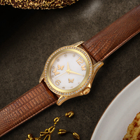 Montre à Quartz de Luxe Simple avec Bracelet en Cuir, Boîtier en Acier Inoxydable, Cadran en Verre, Aiguilles, Style Affaires et Charme Tendance