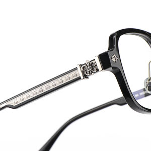 Gafas de Ciclismo <span class=keywords><strong>Pilot</strong></span> Acetate, Montura Grande, Negras, Plateadas, Transparentes, Ópticas, Graduadas, para Presbicia, Lisas, para Mujer y Hombre, de Fábrica - Product Image 6