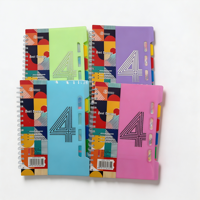 Cahier spirale 5 sujets avec couverture PP B5, cahier spirale avec intercalaires, cahier spirale personnalisé en gros pour étudiants