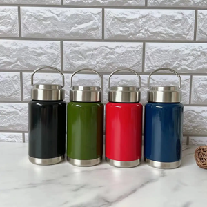 350ml Double Wall Stainless Steel Portable Sport <b>Bottle</b> Outdoor Travel Flask Handle Lid 12-24hr Customized Color Logo - Product Image 3