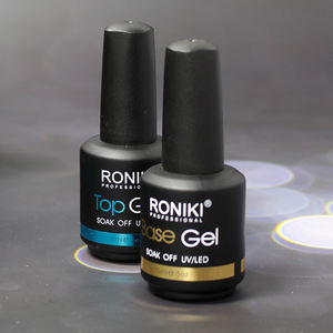 RONIKI <span class=keywords><strong>Base</strong></span> <span class=keywords><strong>et</strong></span> couche de finition pour vernis Gel vernis sans acide hybride <span class=keywords><strong>semi</strong></span>-permanent Lot ongles supérieurs mats <span class=keywords><strong>Base</strong></span> en caoutchouc épais - Product Image 5