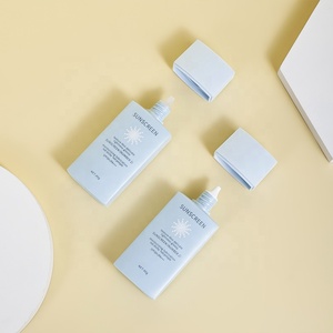Hình chữ nhật tip Spout nhựa <span class=keywords><strong>PE</strong></span> chai mỹ phẩm 50ml <span class=keywords><strong>PP</strong></span> 40ml Kem chống nắng ống BB Primer chai với Double-Màu vít <span class=keywords><strong>cap</strong></span> - Product Image 4