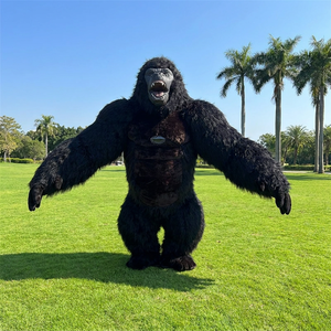 Costume de Gorille Noir Gonflable Taille <span class=keywords><strong>Adulte</strong></span> pour Activités Commerciales, Fêtes <span class=keywords><strong>et</strong></span> Cosplay - Mascotte Gonflable en Peluche - Product Image 1