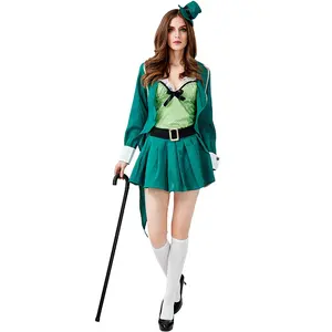 St. Patrick günü büyüleyici leprikon kostüm kadın cüce yetişkinler için kostüm