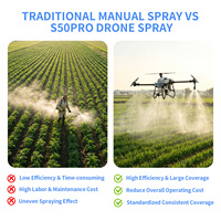 Drone de pulvérisation agricole robuste 50L, système de fumigation autonome UAV, boîte d'épandage 80L, couverture de 5 km pour vergers et champs, minimisation des pertes