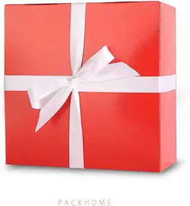 Scatole regalo rosse scatole regalo di carta di natale con coperchi per regali, artigianato, scatole per Cupcake