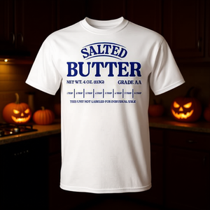 T-shirt « J'ai le goût du beurre » pour adulte – Déguisement d'Halloween – Chemise à thème « Je suis du beurre » - Product Image 2