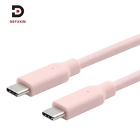 Cable USB 3.2 C a C DFX de 100W, 2M, 20Gbps, 4K60Hz con Conector E-Marker Chapado en Oro y Revestimiento de PVC para iPhone 17, 18, MacBook y SSD