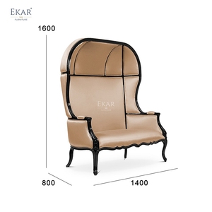 EKAR Chaise <span class=keywords><strong>Ovalis</strong></span> Eggshell Lounge Design Satin Coton Confort pour les espaces modernes - Product Image 5